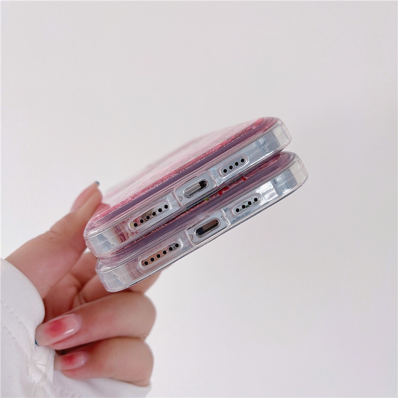 Ốp Điện Thoại Dẻo Trong Suốt Họa Tiết Hoa Đào Xinh Xắn Cho iPhone 13 Pro MAX 12 11 Pro MAX XS MAX XR X 7+8 Plus