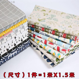 Tấm Vải Canvas Lanh Họa Tiết Hoa Xinh Xắn Làm Thủ Công Tiện Dụng