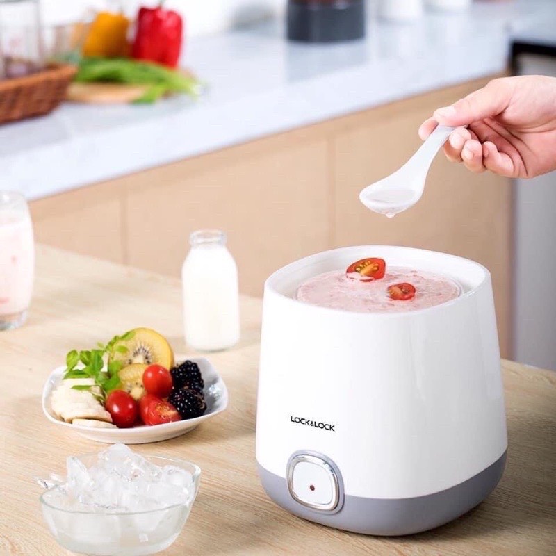 Máy Làm Sữa Chua Lock&amp;Lock EJY110SLV Dung Tích 1000ml Công Suất 20W Lên Men Tự Động Dễ Dàng Tiện Lợi
