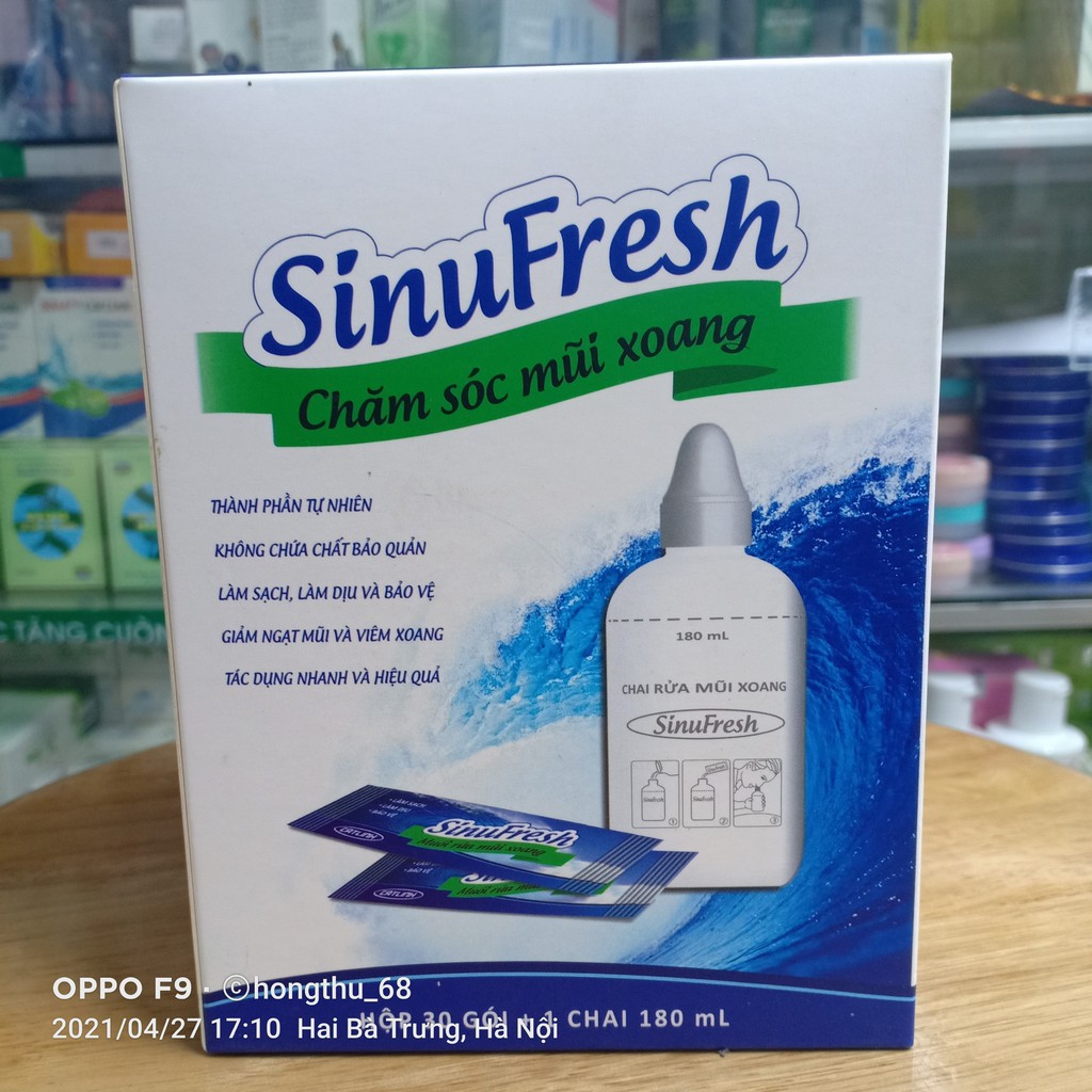 Bình rửa mũi SinuFresh kèm 30 muối