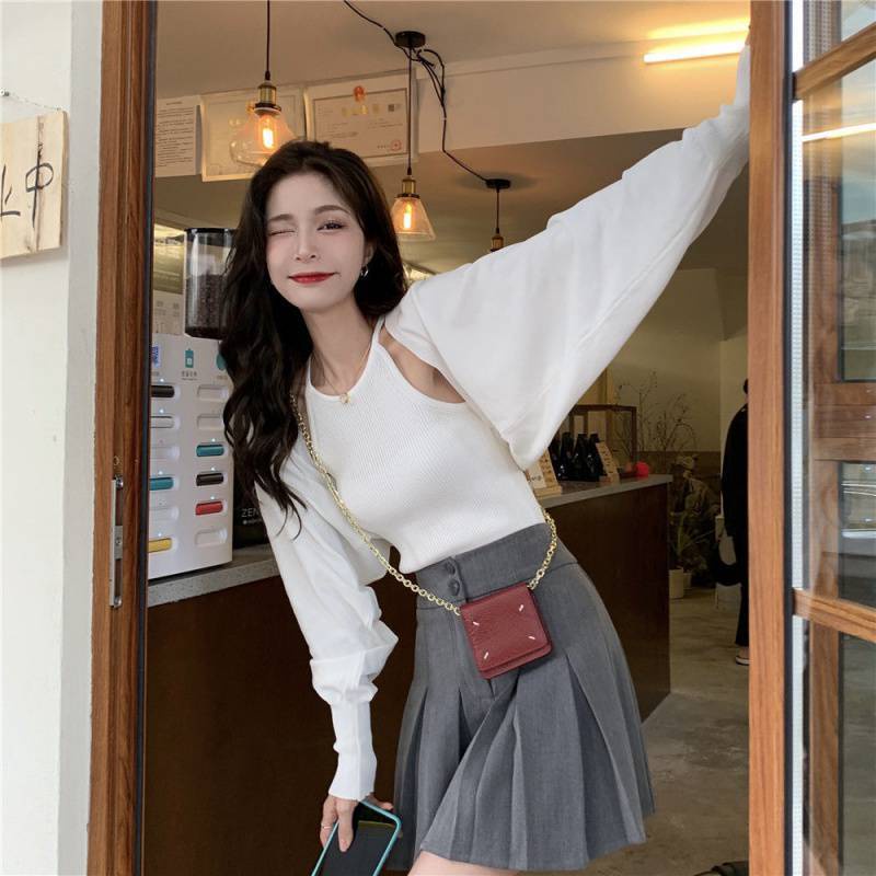 Set yếm GEO và áo khoác ngoài ⚡ Casper.Store | FREESHIP | ⚡ Set áo yếm và áo khoác cardigan dáng croptop, tay bồng