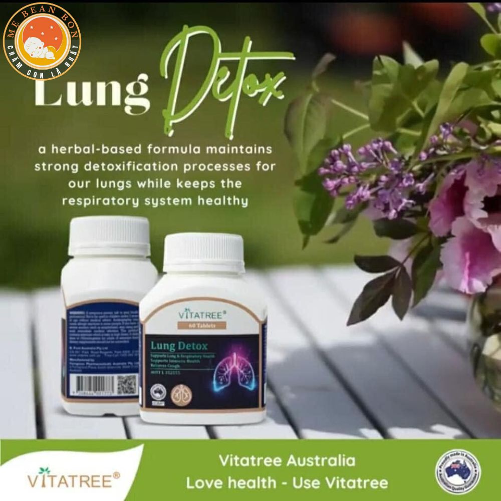 Viên uống Vitatree Lung Detox 60 viên của Úc giúp giải độc phổi