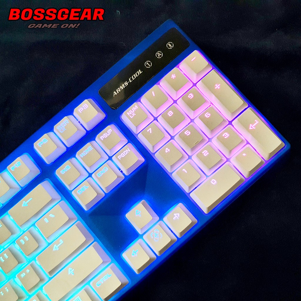 Bàn Phím Cơ Armscool HK107 RGB màu Xanh Trắng ( Blue Switch, LED RGB )