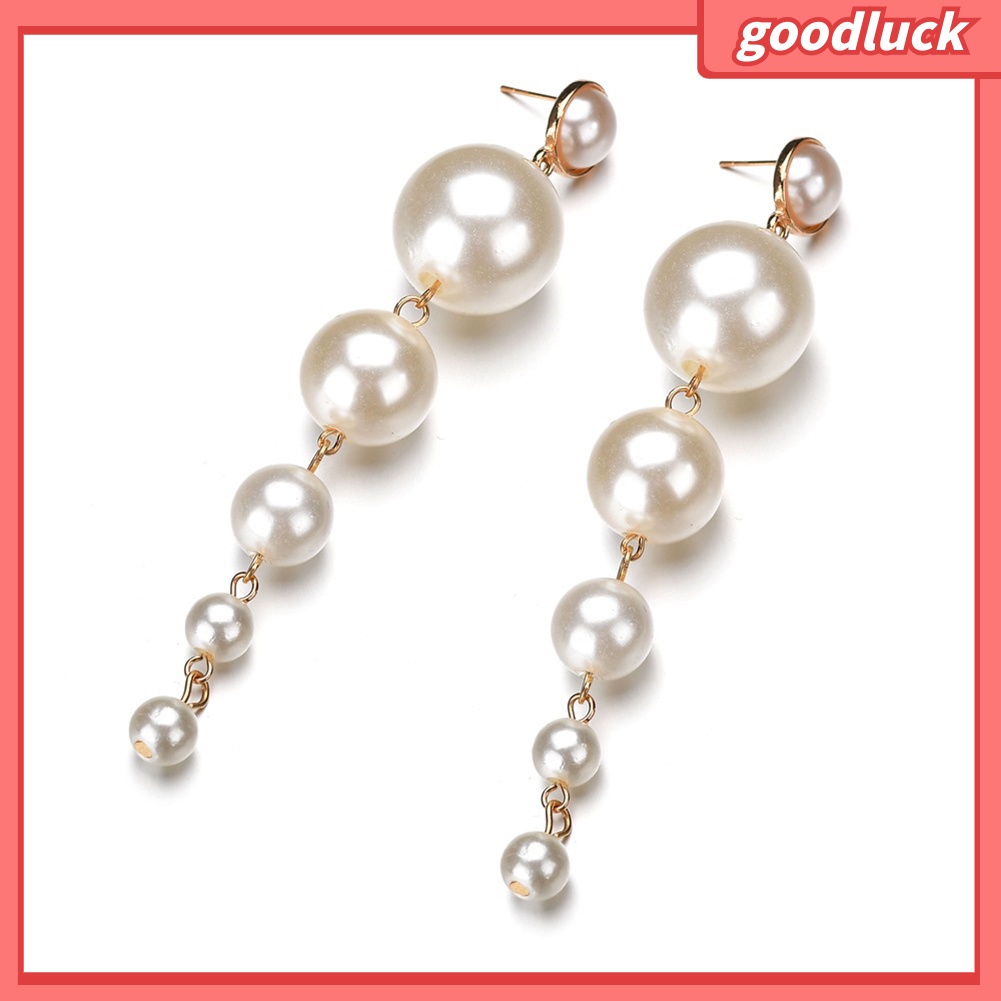 Khuyên tai nữ dáng dài đính ngọc thời trang