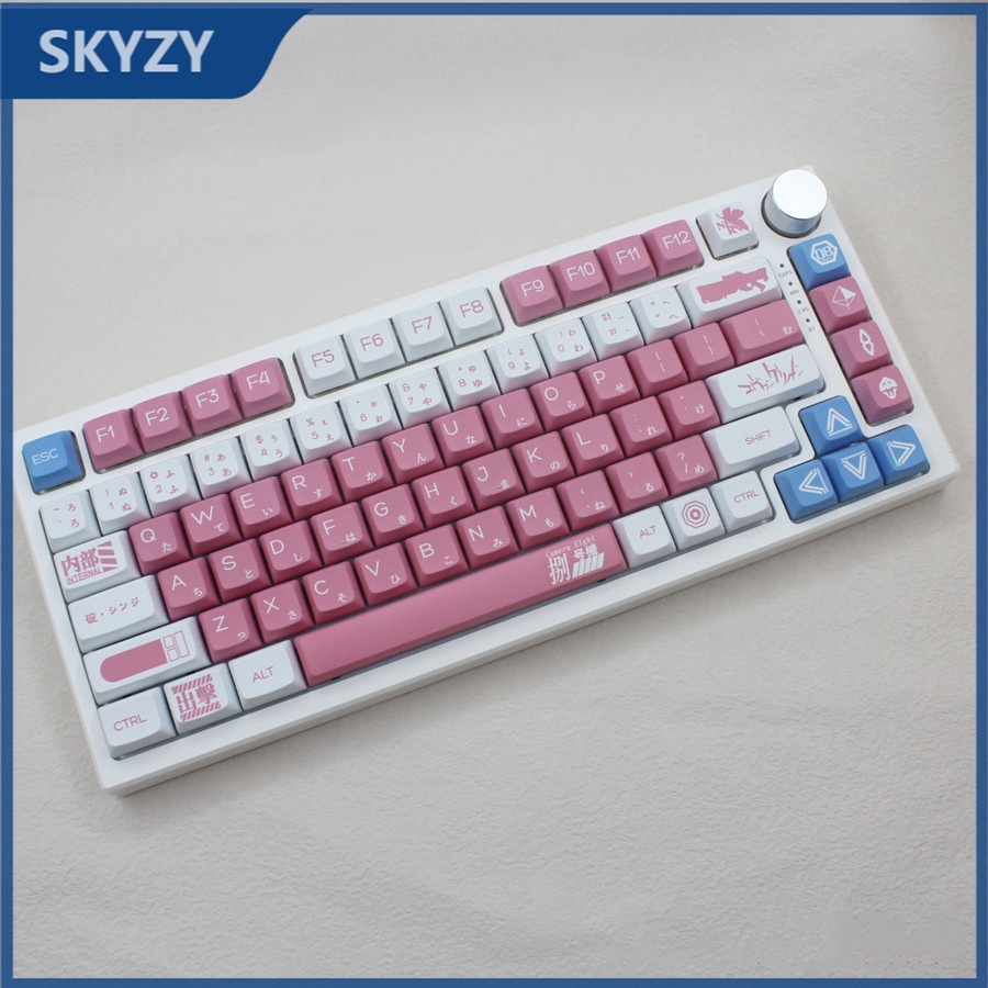 EVANGELION-08 Keycap EVA anime XDA Hồ sơ PBT Dye phụ bàn phím cơ học keycap 120 phím