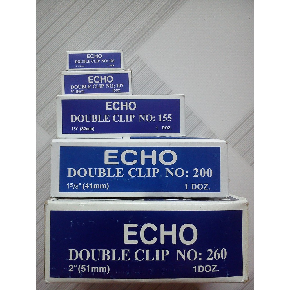 KẸP BƯỚM ECHO CÁC SIZE 15mm , 19mm , 25mm ,32mm , 41mm - BOOK