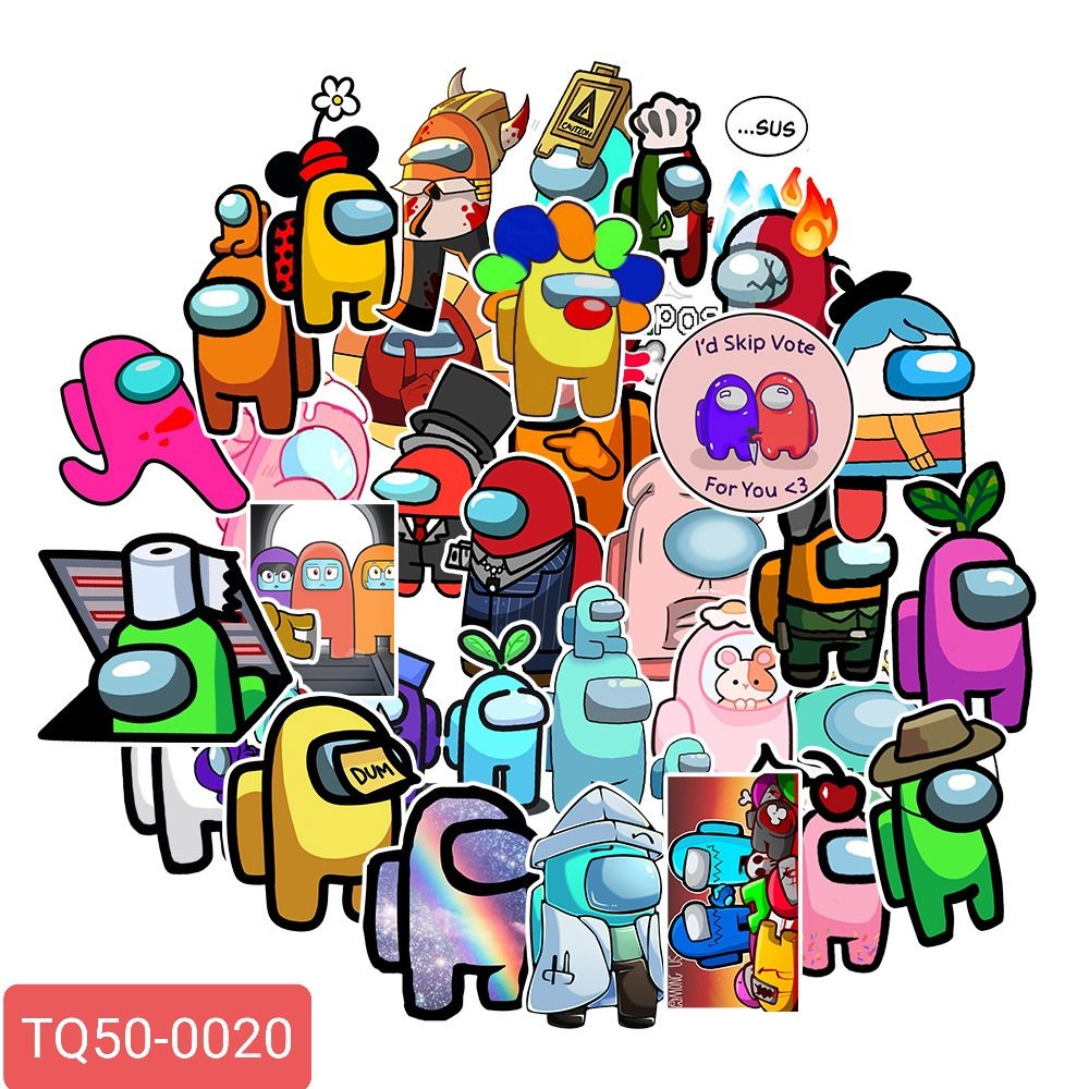 Miếng dán Sticker set 50 cái trang trí laptop, xe hơi (HÀNG LOẠI ĐẸP) cực nhiều mẫu lựa chọn