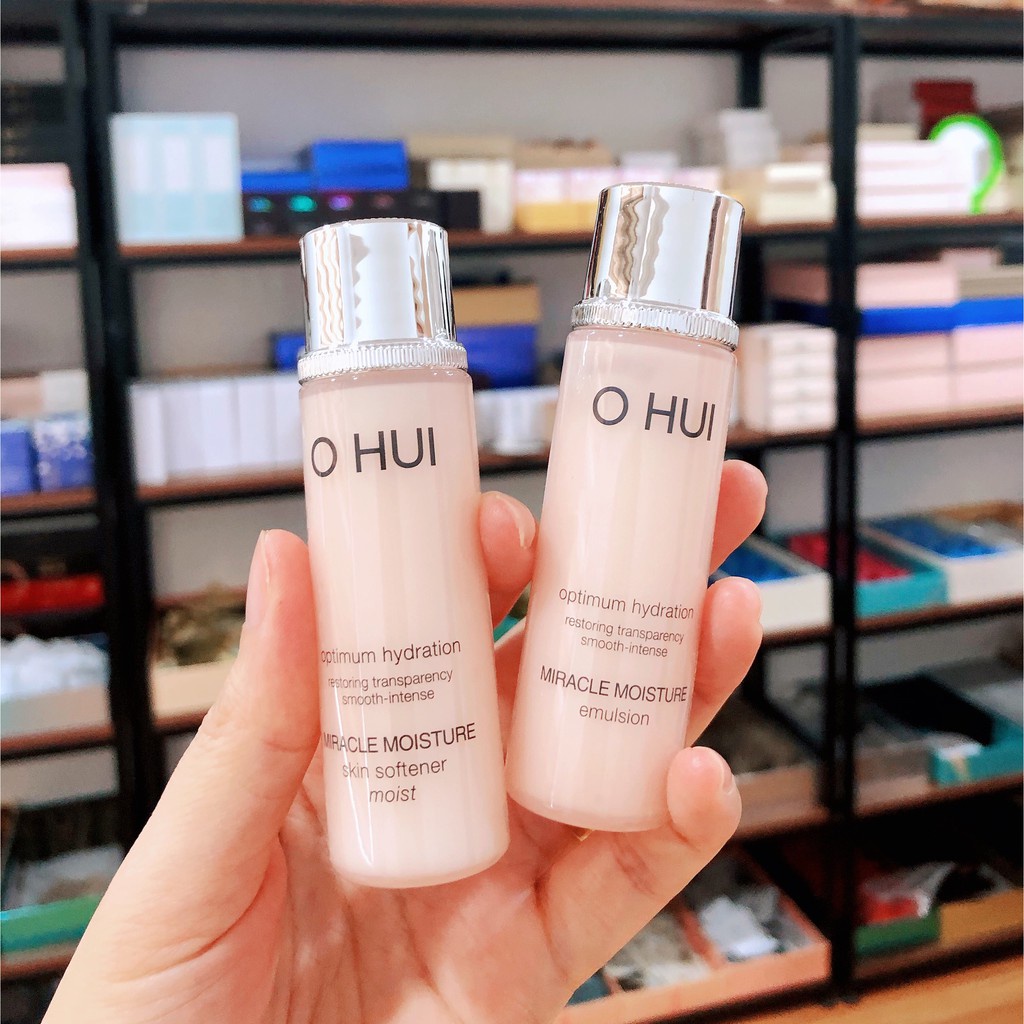 [20ml +20ml] Cặp sữa dưỡng - nước hoa hồng ohui Miracal Moisture siêu dưỡng ẩm, dưỡng da trắng hồng