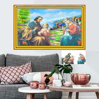 Tranh đính đá GIA ĐÌNH THÁNH GIA VS153 - Kích Thước 80x60cm