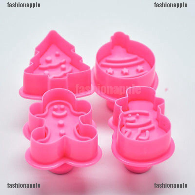 Bộ 4 khuôn làm bánh phong cách Giáng sinh đáng yêu