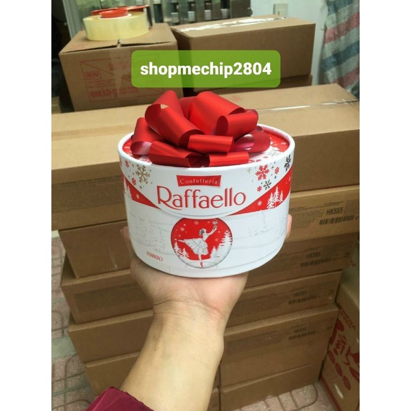 Kẹo Dừa nơ Raffaello 100 hộp tròn nơ đỏ - Đức
