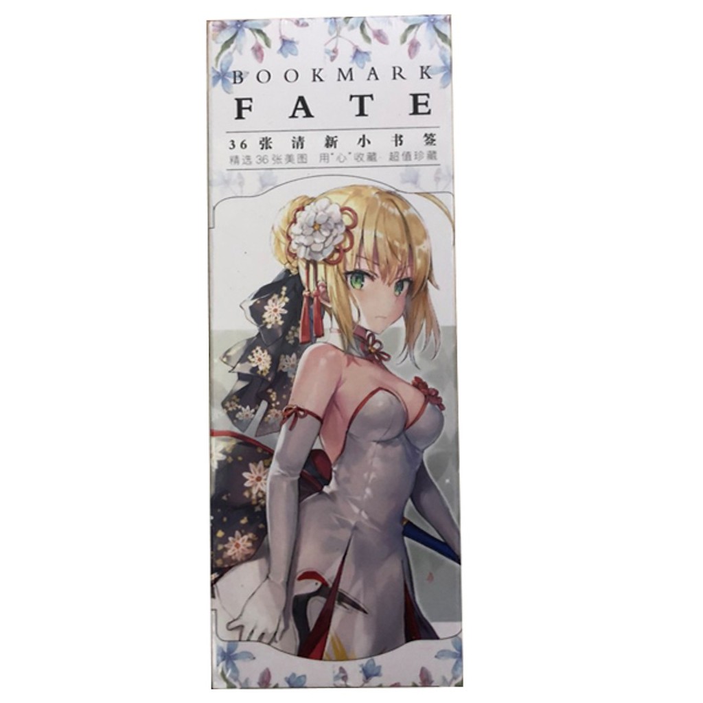 Bookmark fate stay night hộp ảnh tập ảnh đánh dấu sách 36 tấm anime chibi