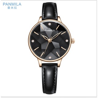 Đồng hồ nữ Panmila P0241M hàng chính hãng dây da bóng mặt 3D sang trọng