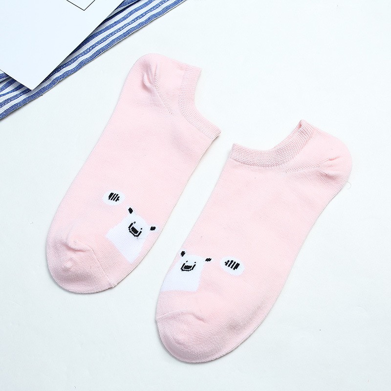 Vớ tất thuyến buốn hình gấu thêu chất liệu Cotton (VK 10)