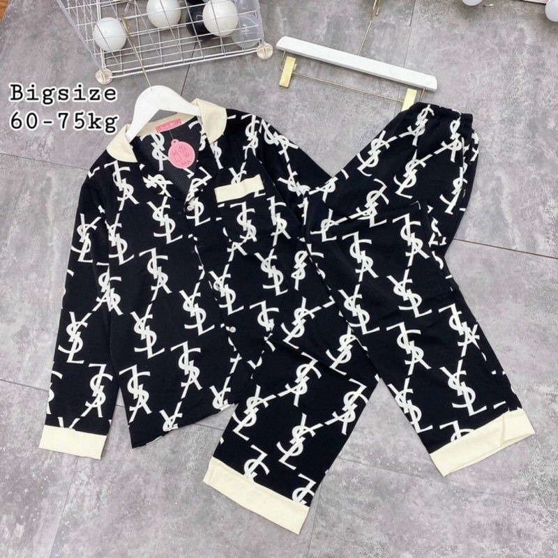 Bộ Pijama Mặc Nhà Chất Lụa Mango Đồ Bigsize 60-75kg