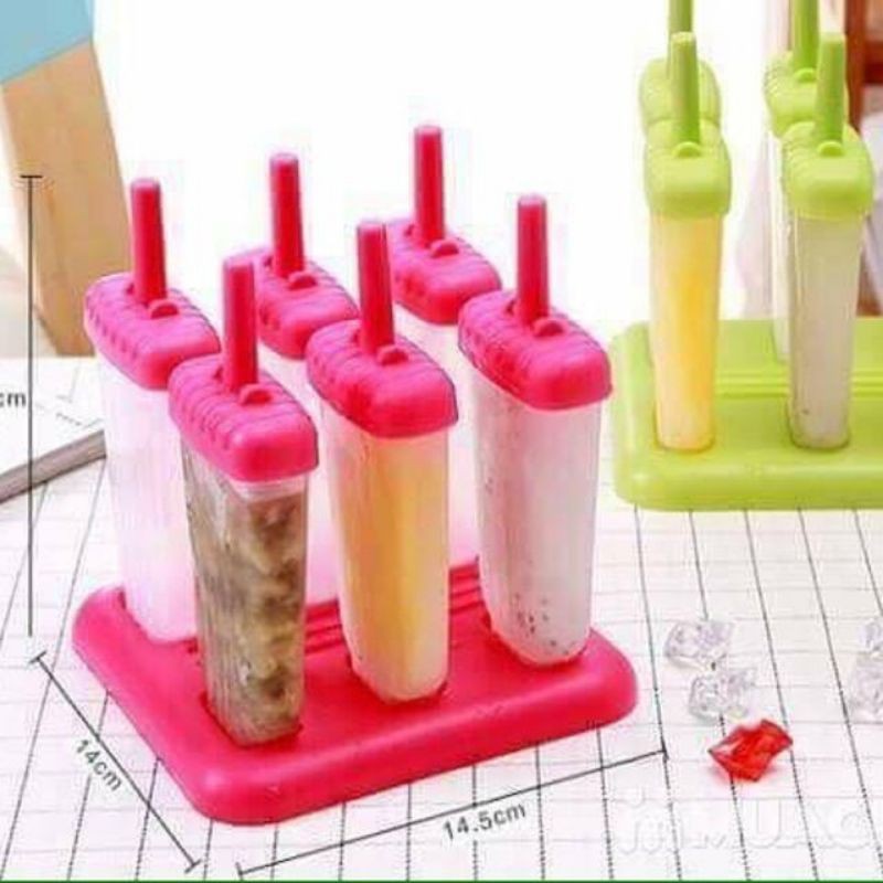 Bộ khuôn làm kem 6 que