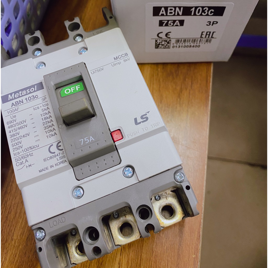 Attomat LS mccb 3p 75a  abn 103c , cầu dao điện 3p 75a tiện ích