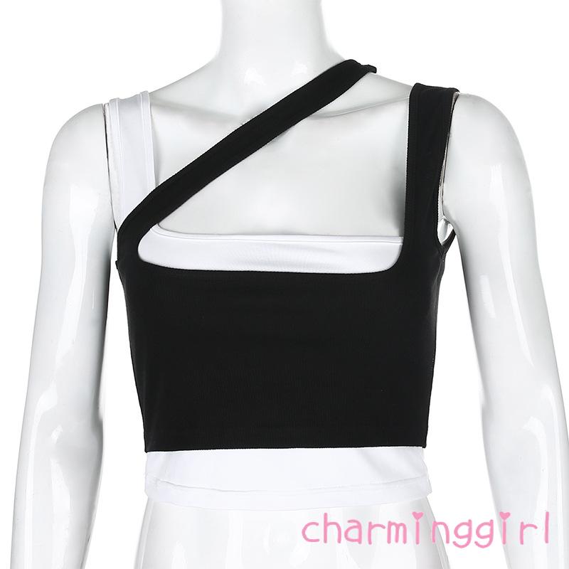 Áo Kiểu Giả Hai Lớp Thời Trang Quyến Rũ Cho Nữ