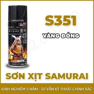 Sơn samurai màu vàng đồng S351 - Chai sơn xịt samurai màu vàng đồng