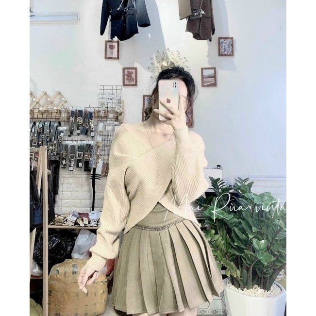 Áo len vạt chéo- AL06