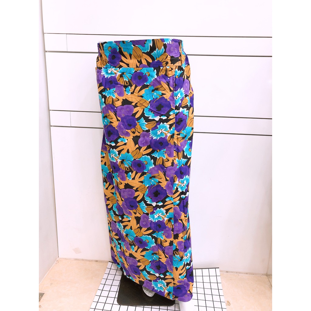 Váy Chống Nắng Hoa Xẻ 2 Lớp Dài Cho Nữ Duy Ngọc Cao Cấp, chất liệu vải Cotton dày dặn chống nắng hiệu quả (7988)