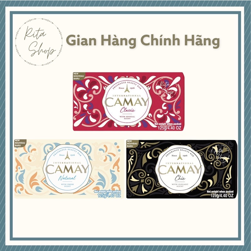 Xà bông cục Camay hương nước hoa 125g (hàng nhập khẩu)