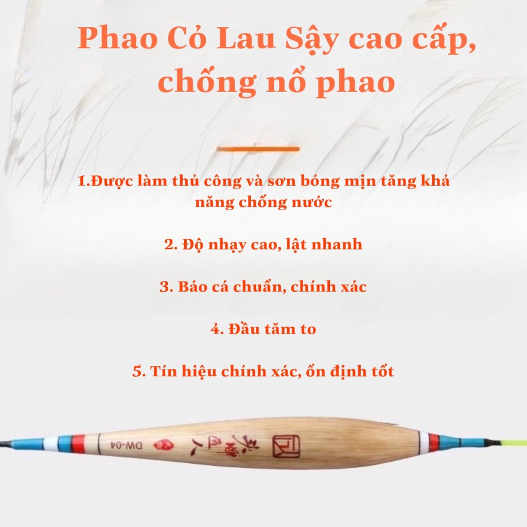 Phao Cỏ Lau Săn Phao Cỏ Lau Săn Hàng Cao Cấp đầu tăm to gia cố chống nỔ