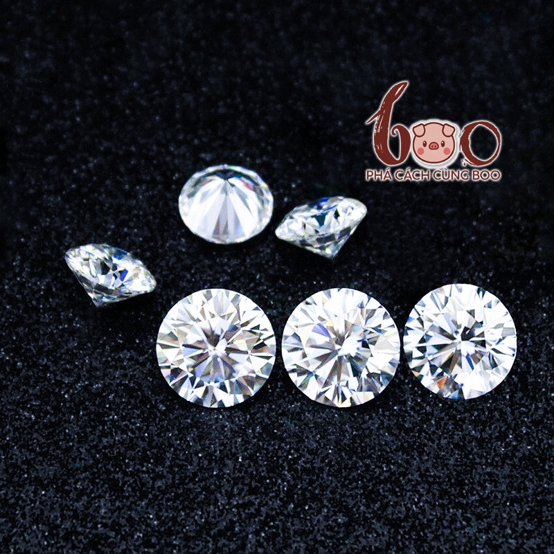 Kim cương nhân tạo Mỹ Moissanite nước D, độ sạch: FL Thử bút lên vạch đỏ