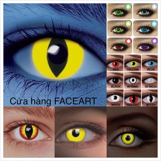 Contact lens cosplay Màu- lens giãn tròng hoá trang màu vàng- Halloween lens vàng- kính áp tròng màu vàng- Lens Zombie