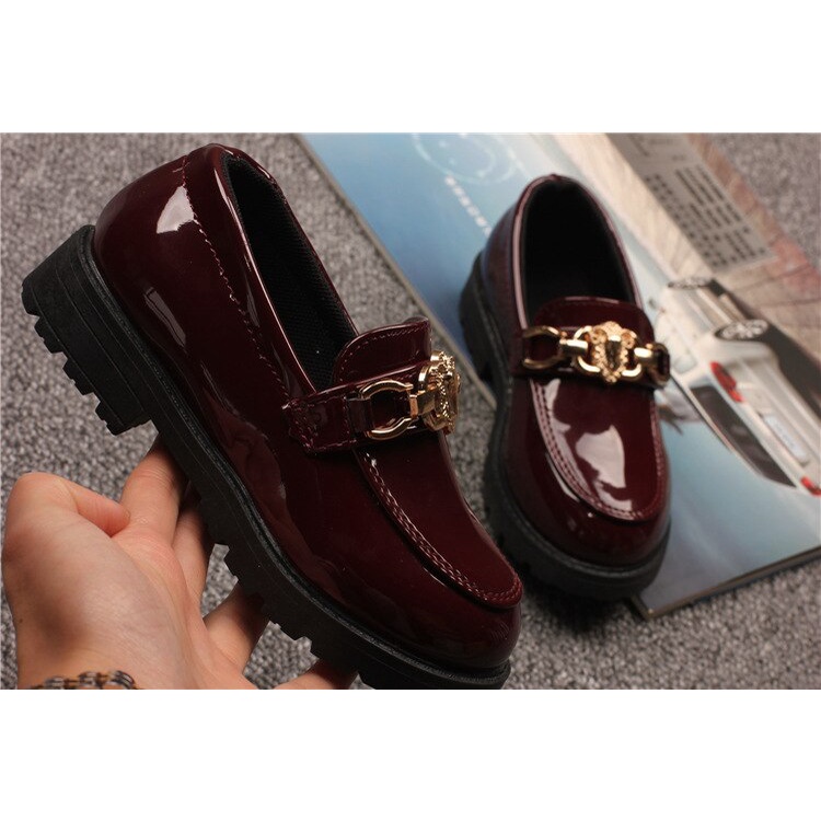 Giày da đế mềm thời trang mùa xuân anh quốc 2021 dành cho bé gái