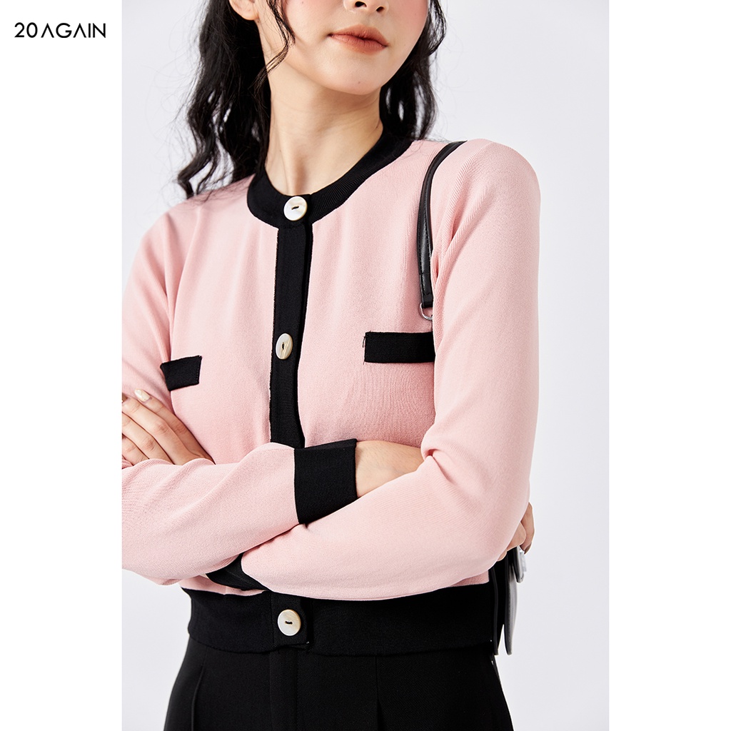 Áo len cardigan nữ dáng ngắn 20Sexy by 20AGAIN, chất len montoghi mịn, co giãn tốt KLA0066