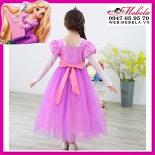 🎀 Váy công chúa Tóc mây Rapunzel cho bé