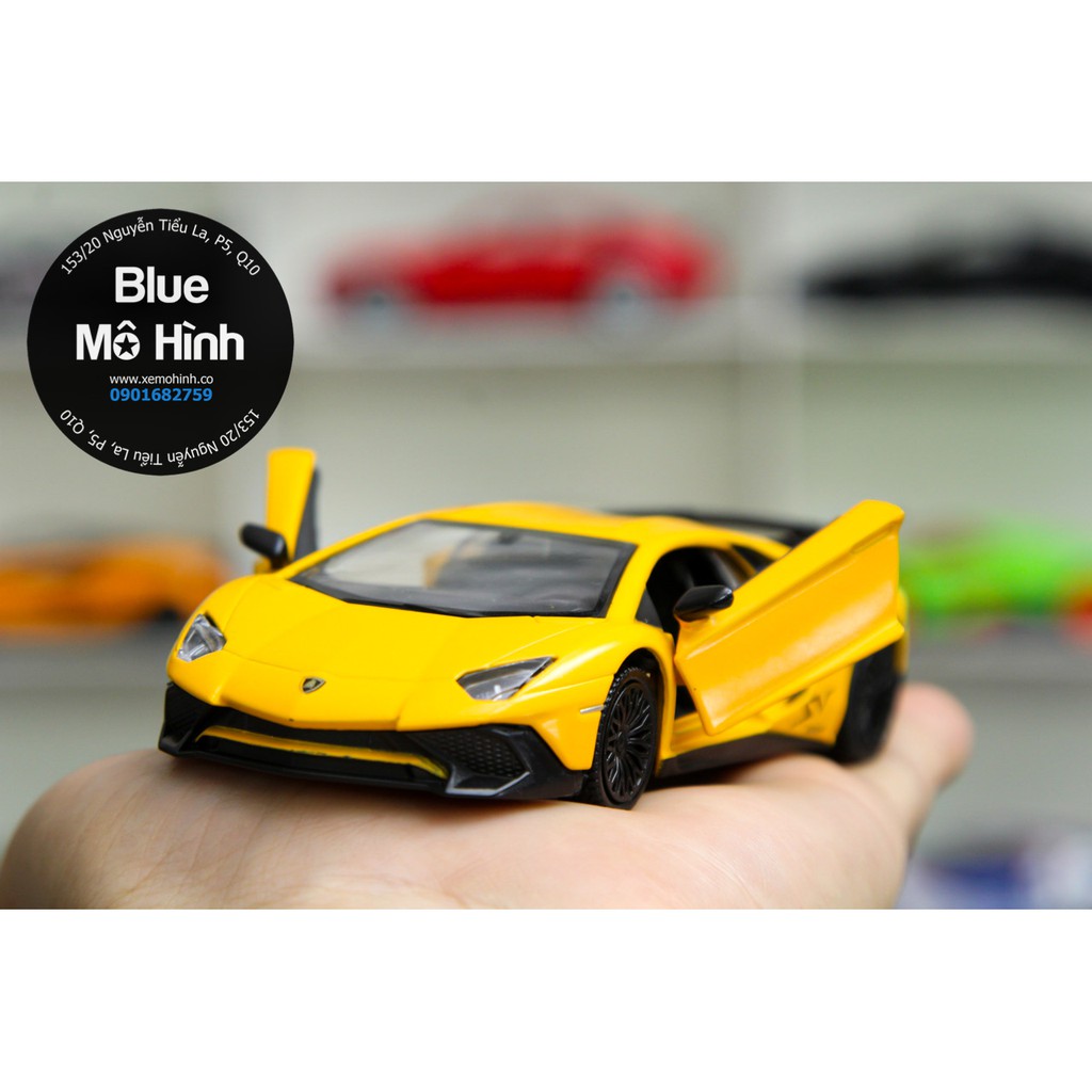 Blue mô hình | Mô hình xe Aventador SV Lambo 1:36
