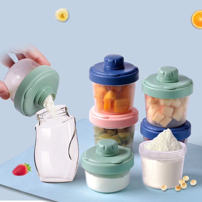 Hộp Đựng Sữa Bột Em Bé 3 Tầng Dung Tích 60ml Chống Ẩm Mốc