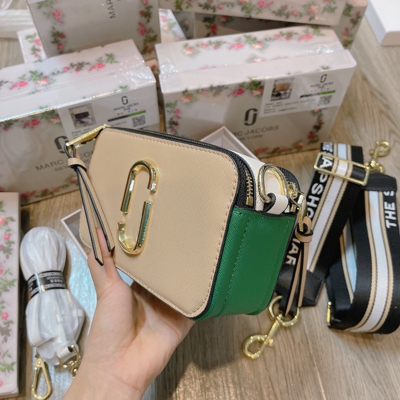 Túi 2 ngăn kéo khoá đeo chéo dây bản to fullbox