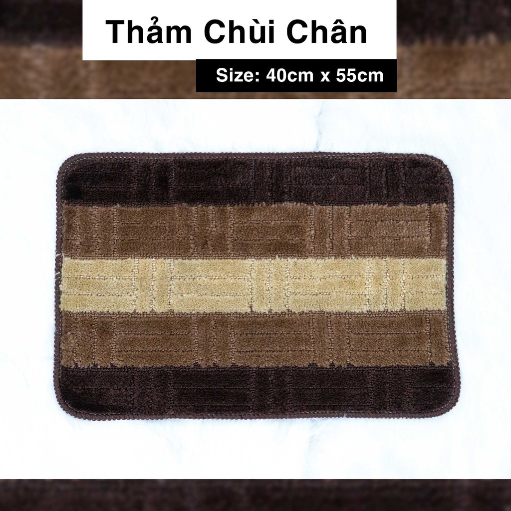 Thảm chùi chân kẻ sọc bự mẫu mới kích thước 40cm x 55cm