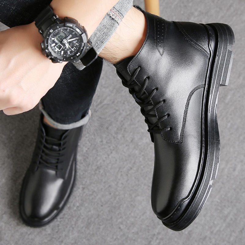 [HÀNG HOT TREND - 2021] Giày da nam, Giày nam cổ cao cực dễ phối quần Jean | BigBuy360 - bigbuy360.vn