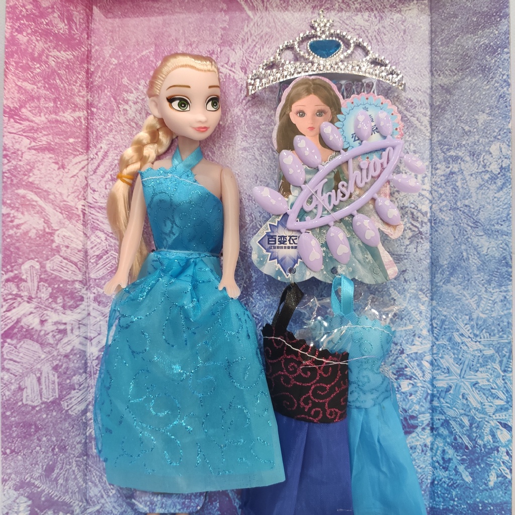 búp bê elsa, bộ đồ chơi búp bê barbie cho bé gái giá rẻ bằng nhựa 2 3 4 5 tuổi