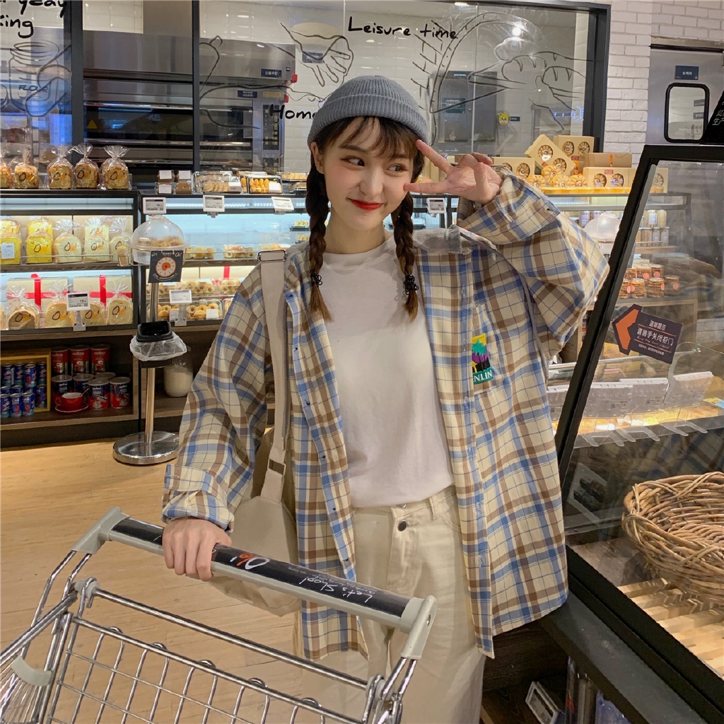 Áo Khoác Sơ Mi Có Nón Họa Tiết Caro Thời Trang 5772020