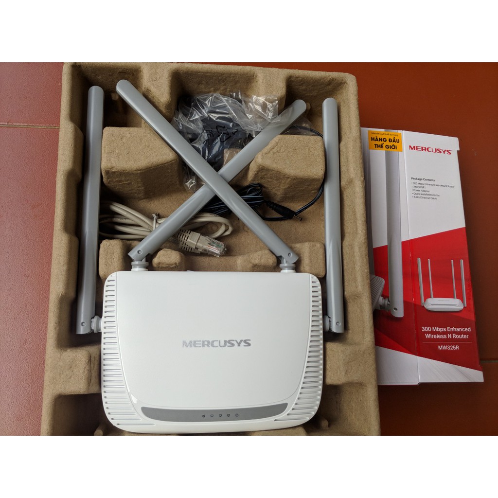 wifi mercusys 4 râu MW325R chính hãng