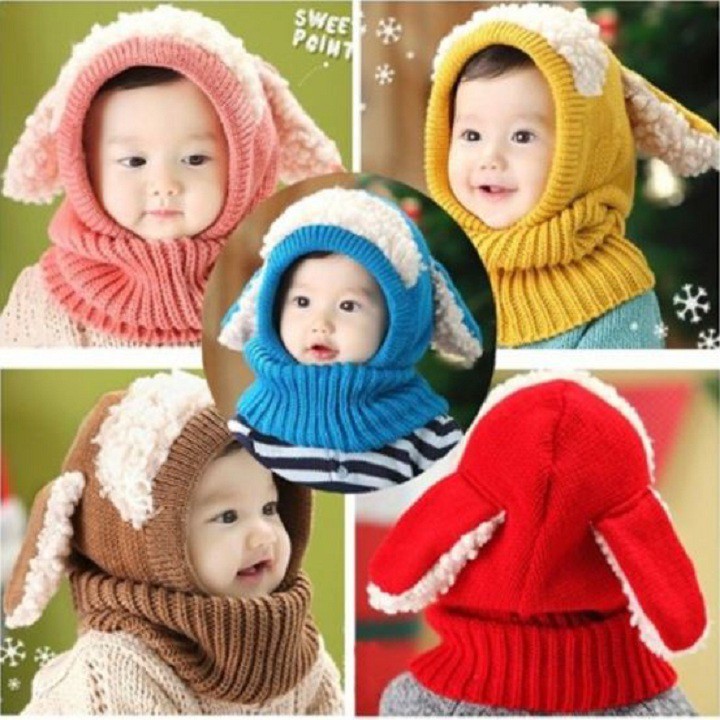 [HOT NEW] MŨ LEN TAI CỪU CÓ CỔ SIÊU ẤM DÀNH TẶNG CHO BÉ YÊU