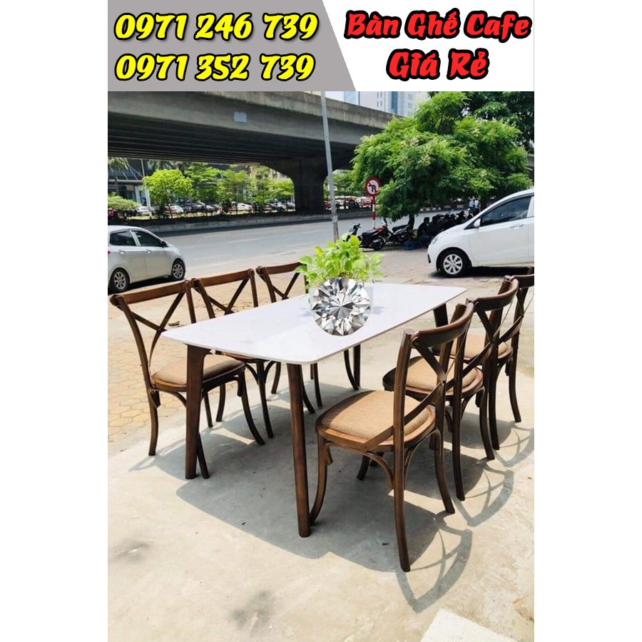 Ghế sắt cafe mặt gỗ giá rẻ