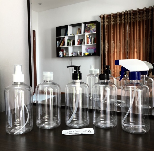 10 CHAI NHỰA 500ML TRONG SUỐT - 10 CHAI NHỰA NẮP BẬT THÂN 500ML - 10 CHAI NHỰA TRONG SUỐT NẮP BẬT NHỎ GIỌT 500ML