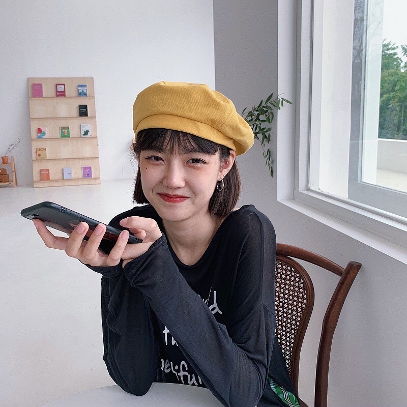 Mẫu mới về Mũ nồi chất liệu kaki phong cách vintage