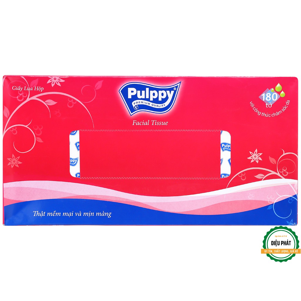 ⚡️ Giấy Hộp, Khăn Giấy Lụa Pulppy 2 Lớp Hộp 180 tờ