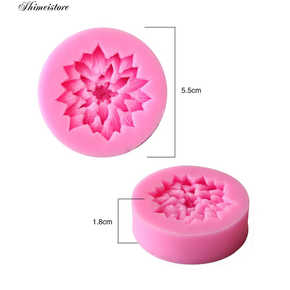 Khuôn Làm Bánh Chất Liệu Silicone Hình Bông Hoa 3D Dễ Thương