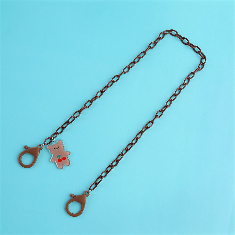Dây đeo vòng cổ dạng chuỗi acrylic hình gấu hoạt hình gắn quai đeo khẩu trang gọng kính tránh mất dành cho học sinh