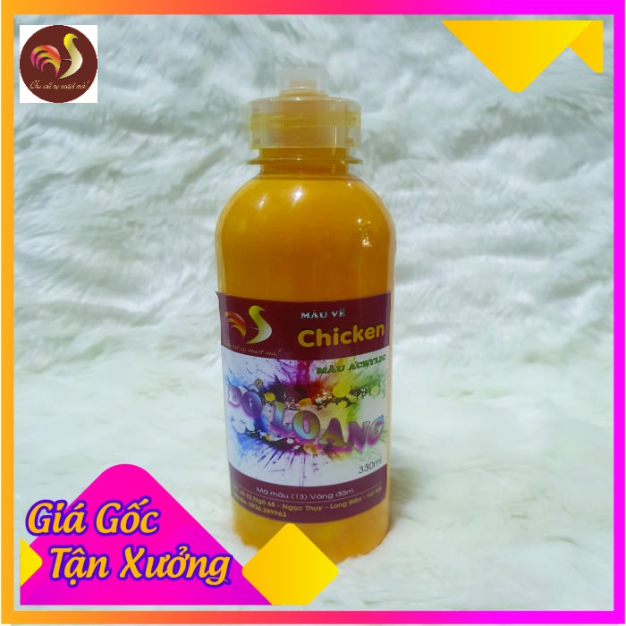 Màu Đổ Loang Chicken 5D Chai 330ml  DIY Đổ Màu Acrylic Tượng Gấu Bearbrick, Tập Vẽ Tranh Độc Đáo