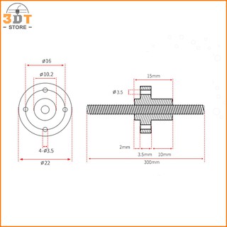 Đai ốc cho vitme T8 POM