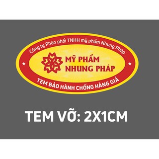 2000 tem bảo hành mỹ phẩm nhung pháp